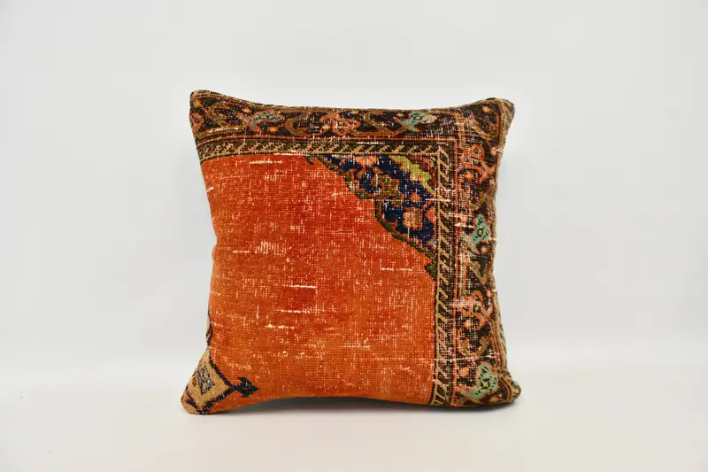 24x24 Red Cushion Case, Antique Pillows, Cushion Case, Pillow for Sofa, Floor Cushion, Outdoor Patio Cushion Case, Gift Pillow - 1