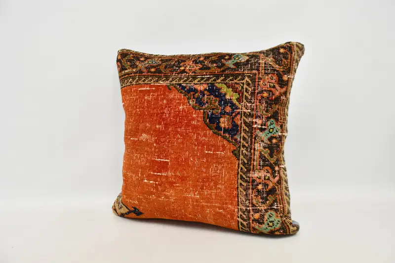 24x24 Red Cushion Case, Antique Pillows, Cushion Case, Pillow for Sofa, Floor Cushion, Outdoor Patio Cushion Case, Gift Pillow - 4