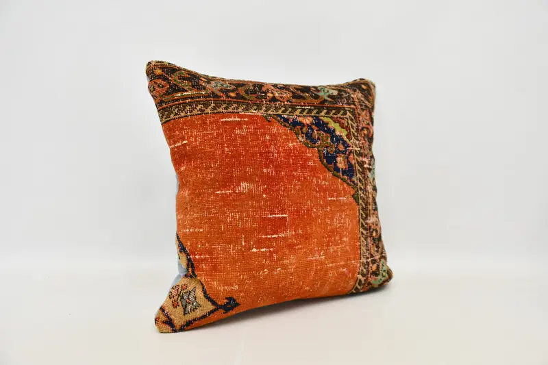 24x24 Red Cushion Case, Antique Pillows, Cushion Case, Pillow for Sofa, Floor Cushion, Outdoor Patio Cushion Case, Gift Pillow - 3