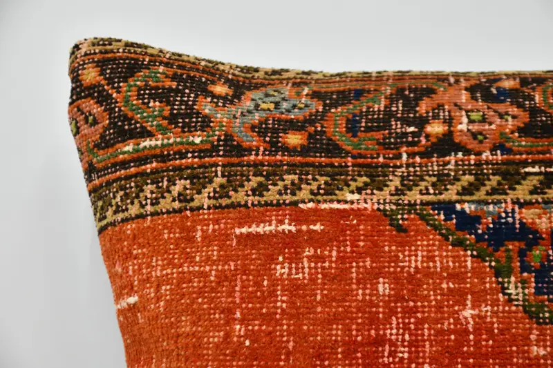 24x24 Red Cushion Case, Antique Pillows, Cushion Case, Pillow for Sofa, Floor Cushion, Outdoor Patio Cushion Case, Gift Pillow - 2