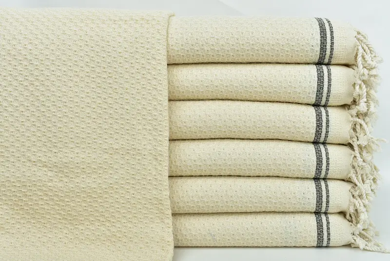 Bridesmaid Gift Towel, 68x36 Cotton Striped Towel, Welcome Wedding Gift, Spa Towel, Wedding Favors, Handwoven Turkish Towel, Monogrammed Beach Towel - 1