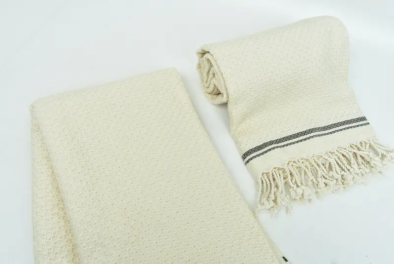 Bridesmaid Gift Towel, 68x36 Cotton Striped Towel, Welcome Wedding Gift, Spa Towel, Wedding Favors, Handwoven Turkish Towel, Monogrammed Beach Towel - 7