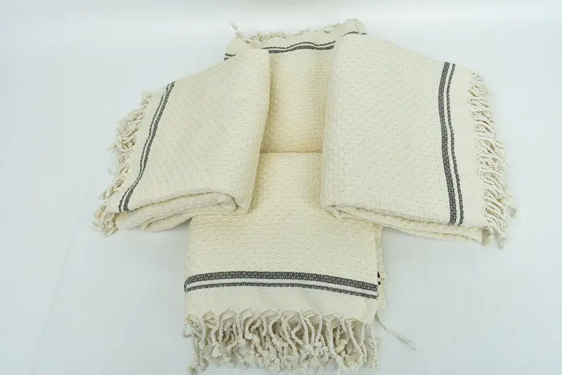 Bridesmaid Gift Towel, 68x36 Cotton Striped Towel, Welcome Wedding Gift, Spa Towel, Wedding Favors, Handwoven Turkish Towel, Monogrammed Beach Towel - 6