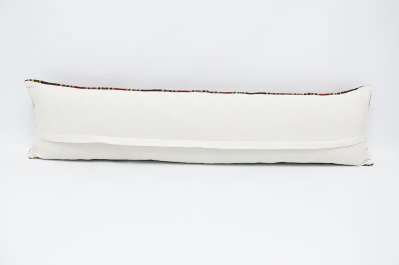 Pastel Pillow Cover, Pillow for Sofa, Kilim Cushion Sham, Pillow, 12x48 Red Pillow, Turkish Corner Cushion, Interior Designer Pillow - 6