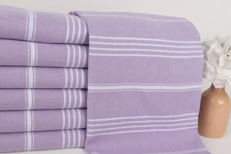 Organic Turkish towel, Beach towel, Bridesmaid Gift, 70x40 Cotton Striped Towel, Authentic Turkish hammam peshtemal, Handmade Gift, Wedding Towel - 2