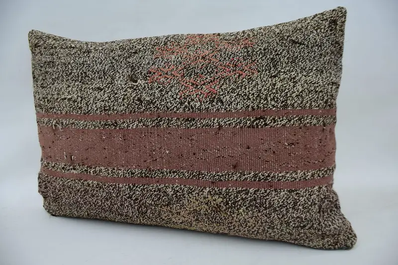 16x24 Beige Pillow Sham, Vintage Pillow, Boho Pillow Sham Cover, Ethnical Kilim Rug Pillow, Anatolian Pillow Case, Cushion Case - 3