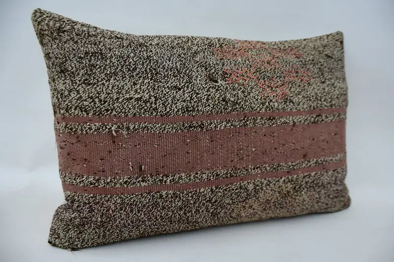 16x24 Beige Pillow Sham, Vintage Pillow, Boho Pillow Sham Cover, Ethnical Kilim Rug Pillow, Anatolian Pillow Case, Cushion Case - 2