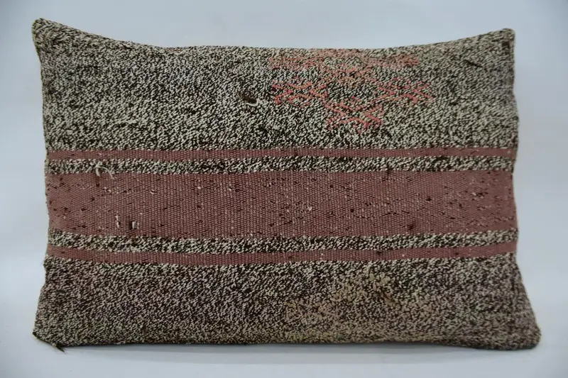 16x24 Beige Pillow Sham, Vintage Pillow, Boho Pillow Sham Cover, Ethnical Kilim Rug Pillow, Anatolian Pillow Case, Cushion Case - 5