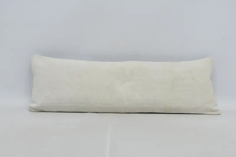 Boho Pillow Sham Cover, 12x36 Beige Cushion Case, Cushion Case, Accent Throw Cushion, Couch Cushion Cover, Vintage Kilim Throw Pillow, Kilim Pillow - 1