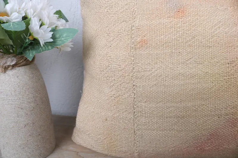 Home Decor Pillow, Turkish Pillow, Toss Pillow Cover, Boho Pillow Sham Cover, 12x24 Beige Pillow Sham, Armchair Pillow Cover, Cushion Cover - 3