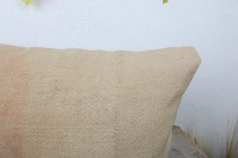 Home Decor Pillow, Turkish Pillow, Toss Pillow Cover, Boho Pillow Sham Cover, 12x24 Beige Pillow Sham, Armchair Pillow Cover, Cushion Cover - 5