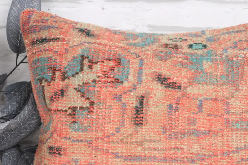 18x18 Orange Cushion Cover, Turkish Kilim Pillow, Pillow Cover, Gift Pillow, Tapestry Cushion Cover, One Of A Kind Pillow, Throw Kilim Pillow - 2