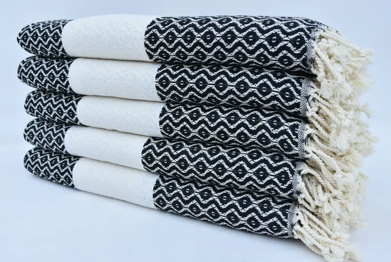 Bridal Shower Favors, Custom Gift, Bachelorette Favor, Turkish Towel Set, Turkish Towel Beach Towel, Absorbent towel, 70x40 Cotton Striped Towel - 1