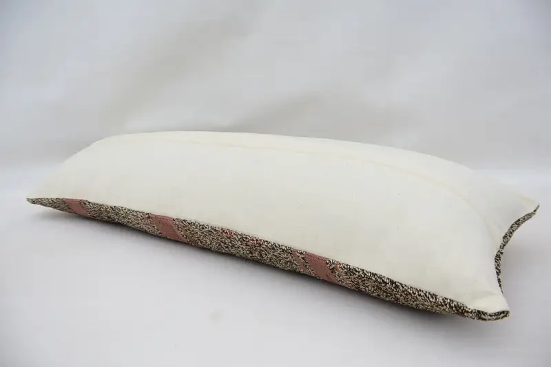 Pillow for Couch, Retro Throw Pillow Sham, Kilim Pillow Cover, Cushion, 12x36 Brown Pillow Sham, Interior Designer Pillow, Natural Pillow Sham - 6