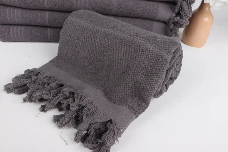 Turkish towel, Luxury Beach Towel, Lightweight towel, Spa Towel, Best Friend Gift, Bachelorette Party Favors Beach, 70x36 Cotton Striped Terry Towel - 4
