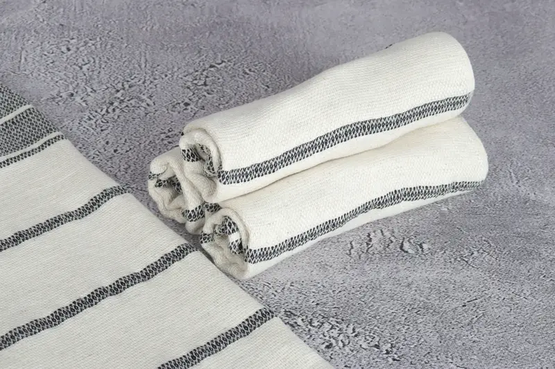 Monogram Hand Towel, Beach Bachelorette Party Decorations, Personalized Gift, Halloween Gifts, Monogrammed Hand Towel, 40x20 Linen Striped Towel - 8
