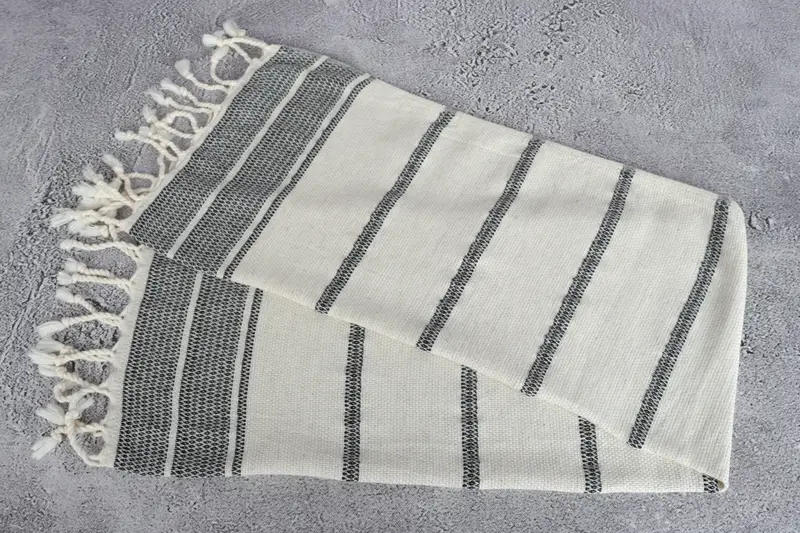Monogram Hand Towel, Beach Bachelorette Party Decorations, Personalized Gift, Halloween Gifts, Monogrammed Hand Towel, 40x20 Linen Striped Towel - 6