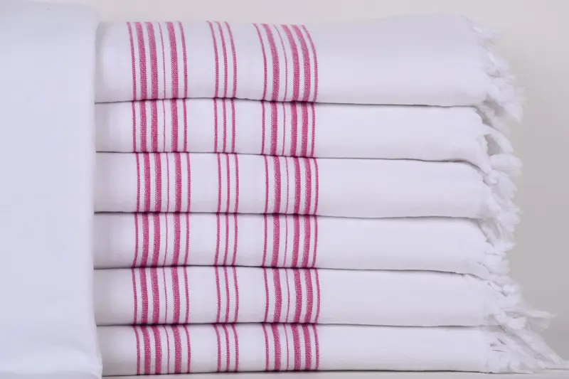 Fuchsia Peshtemal オーガニックコットンタオル、40x71インチ - 1