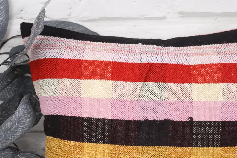 Kilim Pillow, Tapestry Cushion Cover, Gift Pillow, One Of A Kind Pillow Sham, 18x18 Pink Pillow Sham, Car Cushion, Handmade Kilim Cushion, Cushion - 2