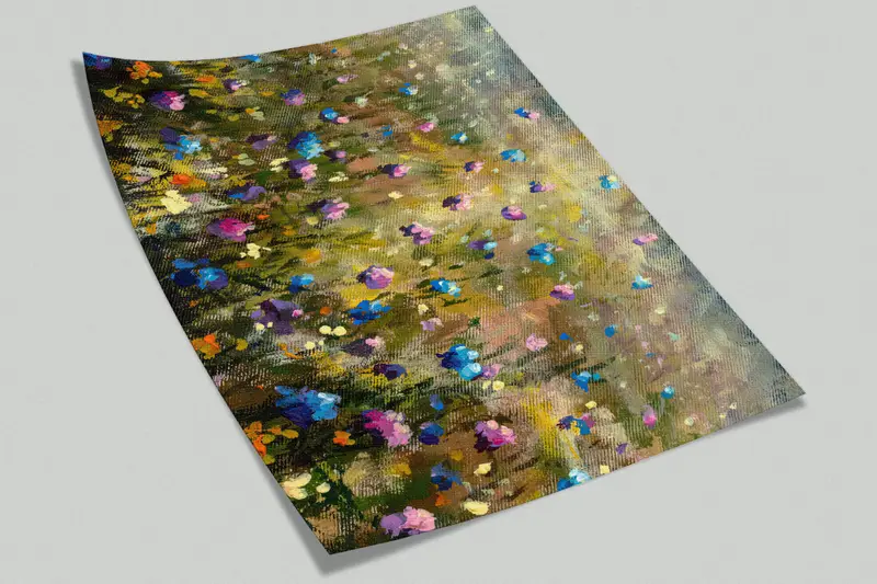 Wildflower Field During, Flower Wall Art, Floral Wall Paper, Nature Landscape Wall Decor, Contemporary Mural, Modern Wall Mural, - 10