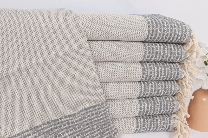 Bathroom Towel Dark Gray Cotton Hand Towel, 20x40 Inches