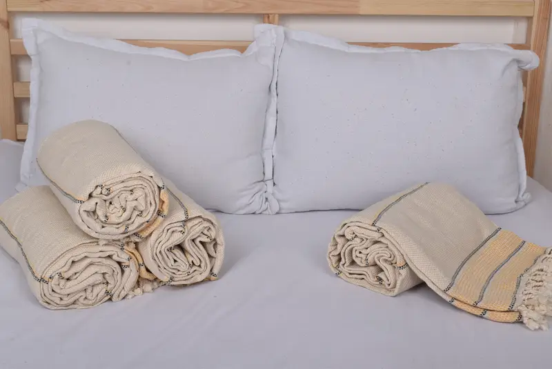 Dokuma battaniye, ev dekor için hediye, 104x96 pamuklu çizgili havlu, monogram plaj battaniyesi, dokuma fırlatma battaniyesi, doğum günü hediyesi, ev taşıma hediyesi - 5