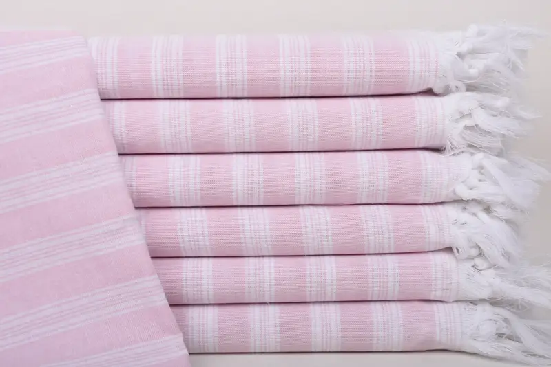 Bridesmaid Gift Towel, Travel Towel, 70x40 Inches Light Pink Striped