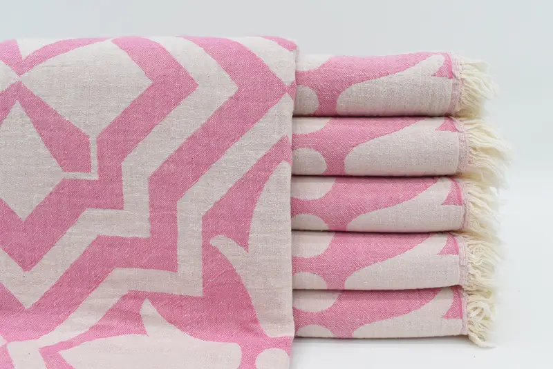 Embroidered Towel, 68x36 Cotton Tulip Patterned Towel, Turkish hand towel, House Warming Gift, Halloween Bachelorette Party Favors, Peshtemal Towel - 2