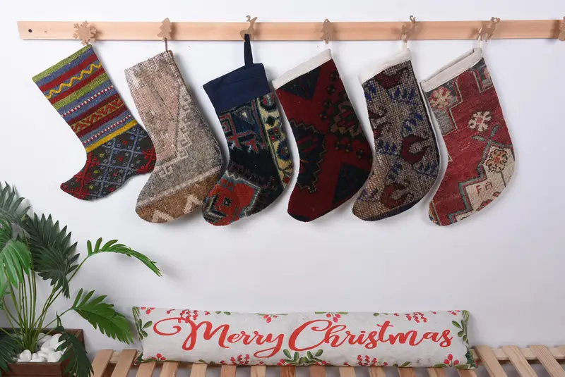 Media festiva de adorno navideño de 6 pulgadas, acogedora decoración navideña