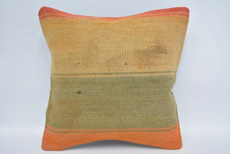 Decorative Bolster Pillow Sham, 12x12 Beige Pillow Case, Traditional Cushion, Boho Pillow, Pillow Case, Home Decor Pillow, Antique Pillows - 1
