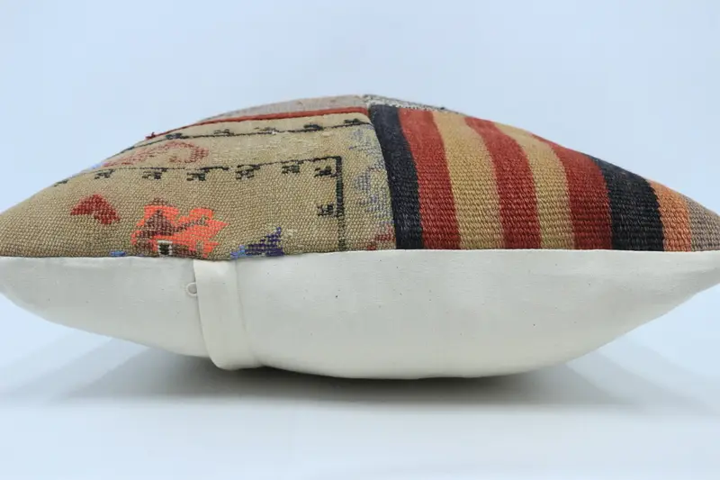 Cushion, Ikat Pillow Sham, Kilim Pillow Cover, Pillow for Sofa, Outdoor Cushion, Ethnical Kilim Rug Pillow, 20x28 White Pillow Cover - 5