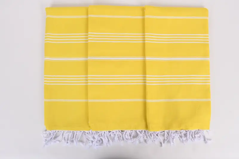 Valentines Day Gift, Gym Towel, Absorbent towel, Turkish beach towel with fringe, Sand-free towel, Bridal Shower Favors, 70x40 Cotton Striped Towel - 7