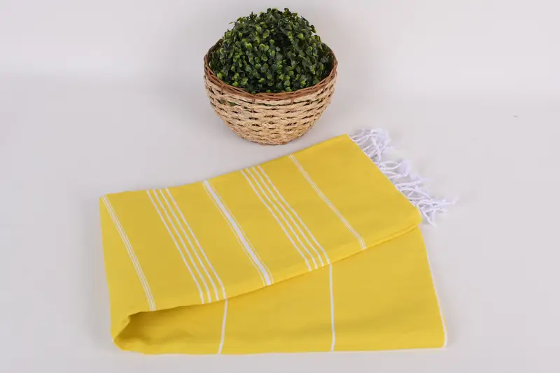 Valentines Day Gift, Gym Towel, Absorbent towel, Turkish beach towel with fringe, Sand-free towel, Bridal Shower Favors, 70x40 Cotton Striped Towel - 4