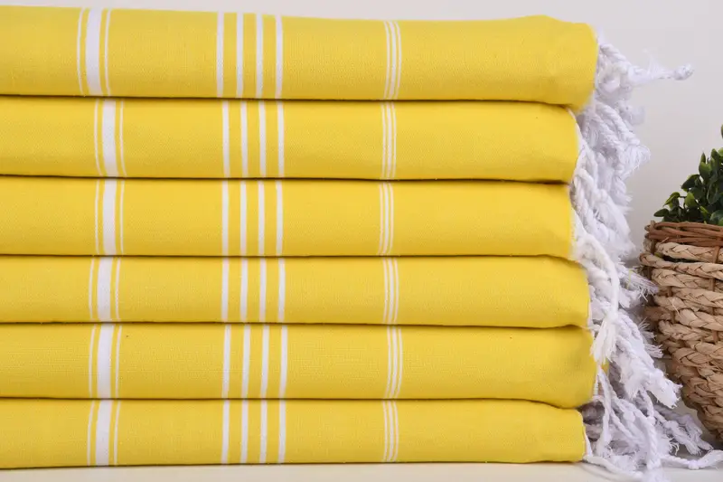 Valentines Day Gift, Gym Towel, Absorbent towel, Turkish beach towel with fringe, Sand-free towel, Bridal Shower Favors, 70x40 Cotton Striped Towel - 2