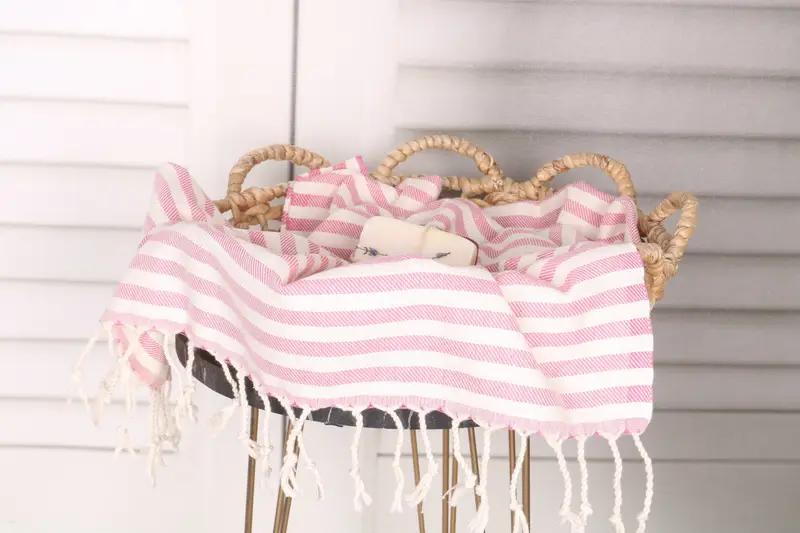 Regalo personalizado, toalla turca con monograma, toalla de regalo, favores de bodas, toalla a rayas de algodón 40x24, toalla de mano monogramada, regalos de boda personalizados - 2