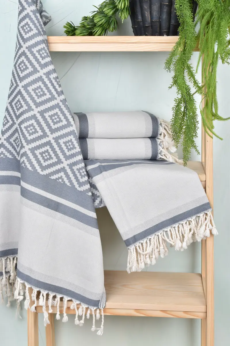 Luxury Turkish peshtemal beach towel, Travel towel, Wedding For Favor, Handmade Gift, Best Beach Towel, Gym Towel, 70x36 Cotton Sun Design Towel - 7