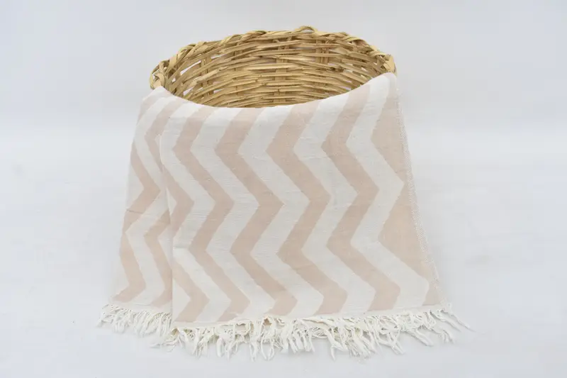 Bath Decor Towel, Beige Hand Towel, Turkish Cotton, 40x24 Inches