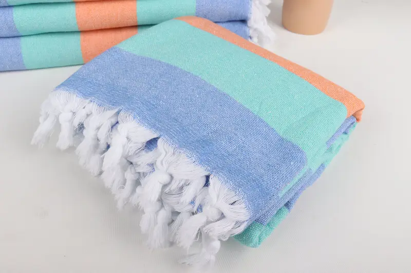 Gym Towel, Halloween Gifts, Large Turkish Towel, Bridal Shower Favors, 64x36 Cotton Striped Terry Towel, Girls Weekend Favors, Beach Towel Bulk - 5