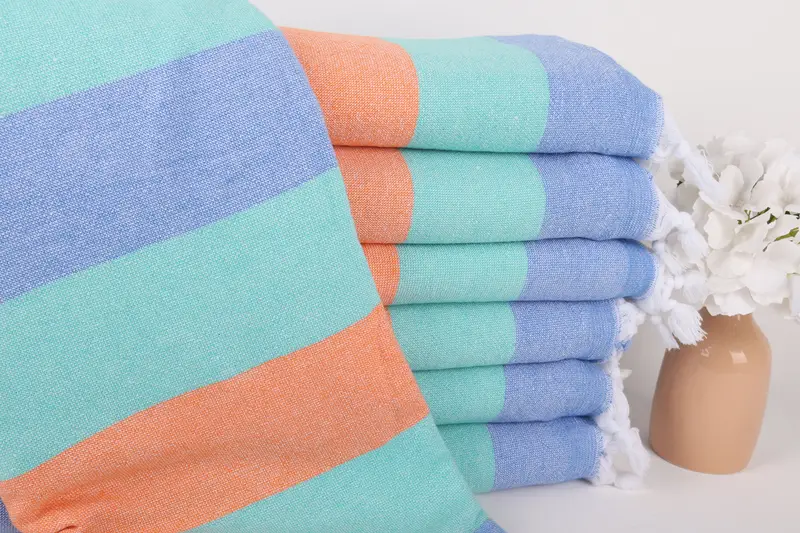 Gym Towel, Halloween Gifts, Large Turkish Towel, Bridal Shower Favors, 64x36 Cotton Striped Terry Towel, Girls Weekend Favors, Beach Towel Bulk - 1