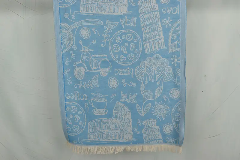 Wedding Gift, Personalized Gift, 28x20 Cotton Italian Symbols Design Towel, Wedding Gift Kitchen Towel, Turkish Tea Towel, Halloween Gifts - 1