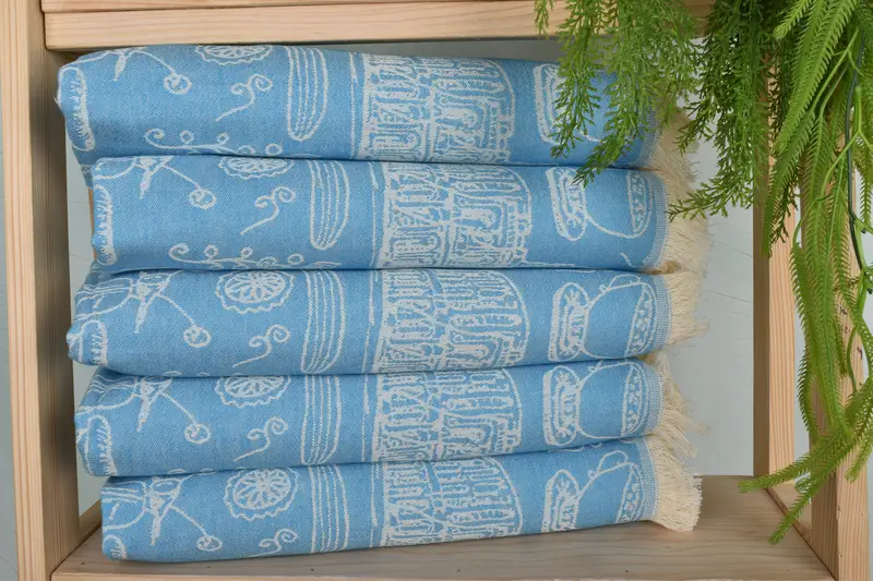 Wedding Gift, Personalized Gift, 28x20 Cotton Italian Symbols Design Towel, Wedding Gift Kitchen Towel, Turkish Tea Towel, Halloween Gifts - 2