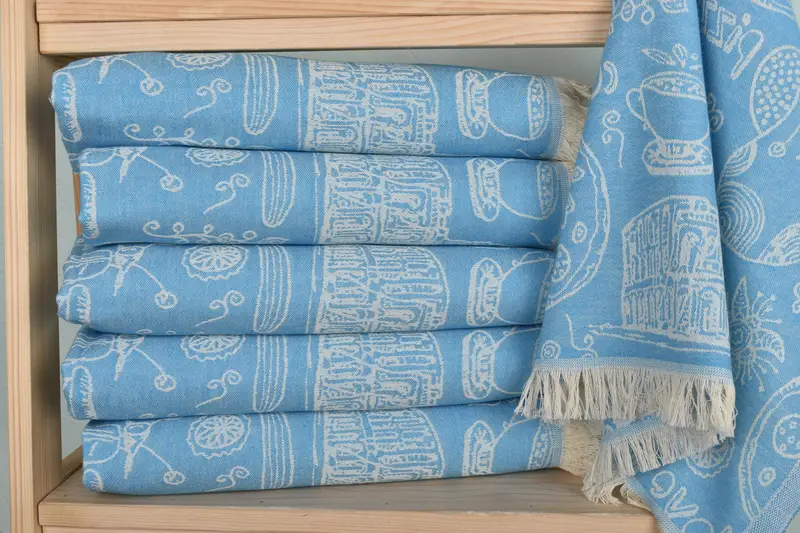 Wedding Gift, Personalized Gift, 28x20 Cotton Italian Symbols Design Towel, Wedding Gift Kitchen Towel, Turkish Tea Towel, Halloween Gifts - 3