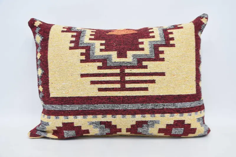 Vintage Kilim Throw Pillow, Sustainable Pillow Case, 20x28 Red Pillow Cover, Pillow Case, Cozy Throw Cushion Cover, Gift Pillow, Pillow for Sofa - 6