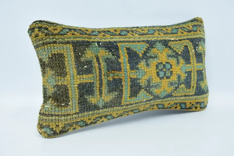 Toss Cushion Cover, Cushion Case, Accent Throw Cushion Cover, Kilim Cushion Sham, Kilim Pillow, 8x16 Blue Pillow, Interior Designer Pillow - 3