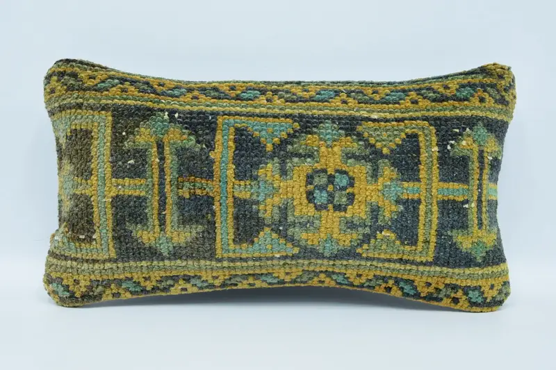 Toss Cushion Cover, Cushion Case, Accent Throw Cushion Cover, Kilim Cushion Sham, Kilim Pillow, 8x16 Blue Pillow, Interior Designer Pillow - 1