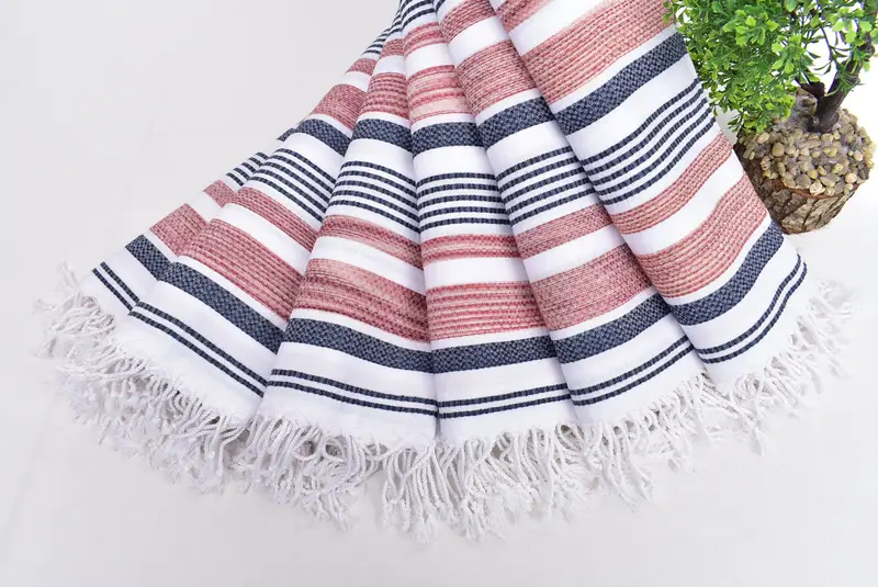 House Warming Gift, Bridesmaid Gift, Large Turkish Towel, Decorative Towel, Gym Towel, Thin towel, 70x36 Cotton Striped Towel, Friends Beach Towel - 4