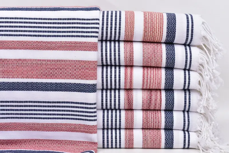 House Warming Gift, Bridesmaid Gift, Large Turkish Towel, Decorative Towel, Gym Towel, Thin towel, 70x36 Cotton Striped Towel, Friends Beach Towel - 1