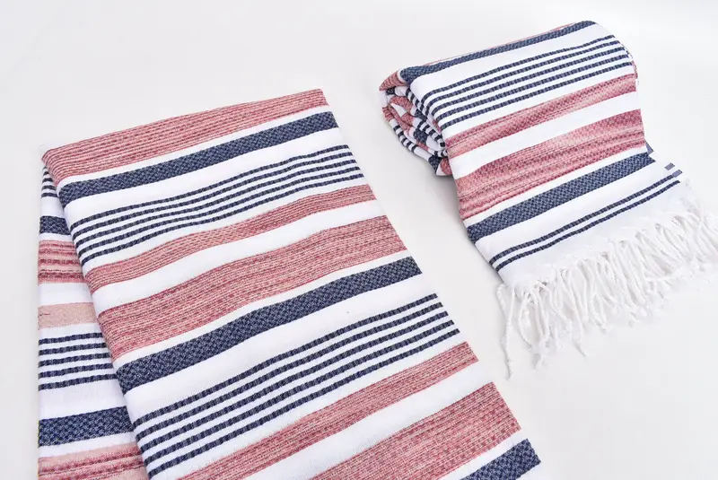 House Warming Gift, Bridesmaid Gift, Large Turkish Towel, Decorative Towel, Gym Towel, Thin towel, 70x36 Cotton Striped Towel, Friends Beach Towel - 7