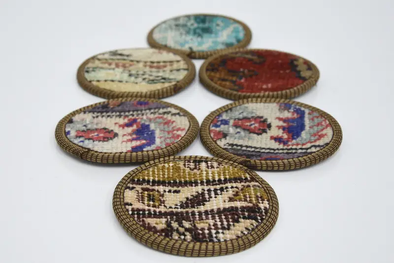 Red and Bronze Round Coaster, Durable and Stylish Coaster