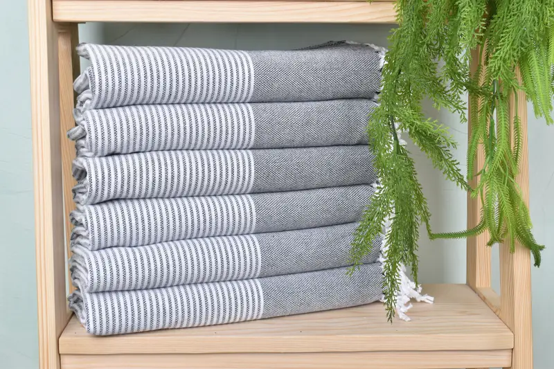 Geschenk für Braut, türkisches Handtuch Handtuch, Hochzeitsgeschenk, Monogram Beach Handtuch, Bachelorette-Handtuch, Schnelltuchtuch, 70x40 Baumwollstreifentuch - 2